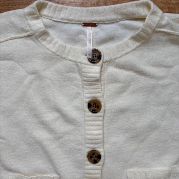 Free People ivory soft sweater cardigan - Picture 2 of 13